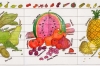 Liz Cook Wall Chart - 'Rainbow' Food Chart with re-useable Stickers