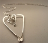 La Jewellery Recycled Silver 'Hart to Hart' Necklace