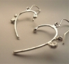 La Jewellery Recycled Silver 'Clef' Earrings