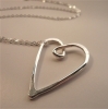 La Jewellery Recycled Silver 'Love' Necklace