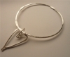 La Jewellery Recycled Silver 'Love Me Do' Bangle