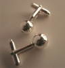 La Jewellery Recycled Silver 'Sphere' Cufflinks