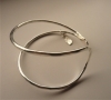 La Jewellery 'Wave' Recycled Silver Bangle